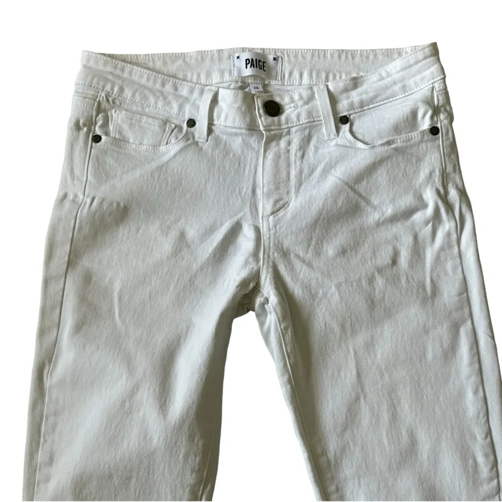 EUC PAIGE Verdugo Ankle Skinny Style DNM656 Optic White Size 6 - Picture 3 of 14